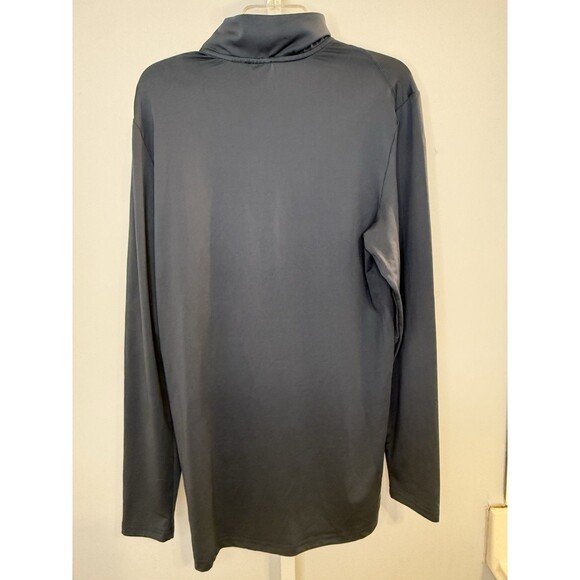 Spyder Athletic Mens L Gray Quarter Zip Pullover Long Sleeve Zip Stretch Shirt - Picture 2 of 5